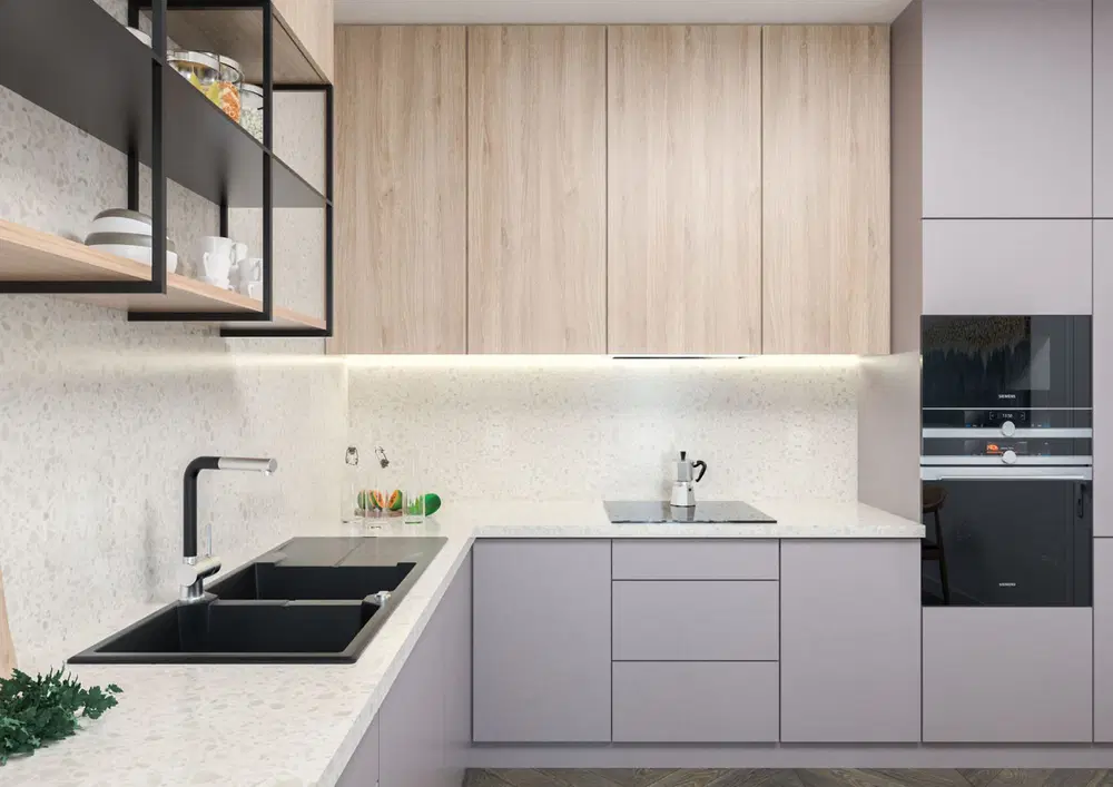 LAVAPJATE GRANITI ZQN N213 DEANTE 2+1 NERO 1160x500